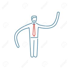 Vector resilience and flexibility skills icon of businessman wit
